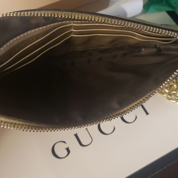 Gucci Vintage GG Monogram Gold Leather Mini Shoulder Bag - Picture 11 of 17